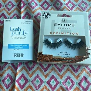 5/$25 Eylure London lashes & Kiss lash purify Bundle